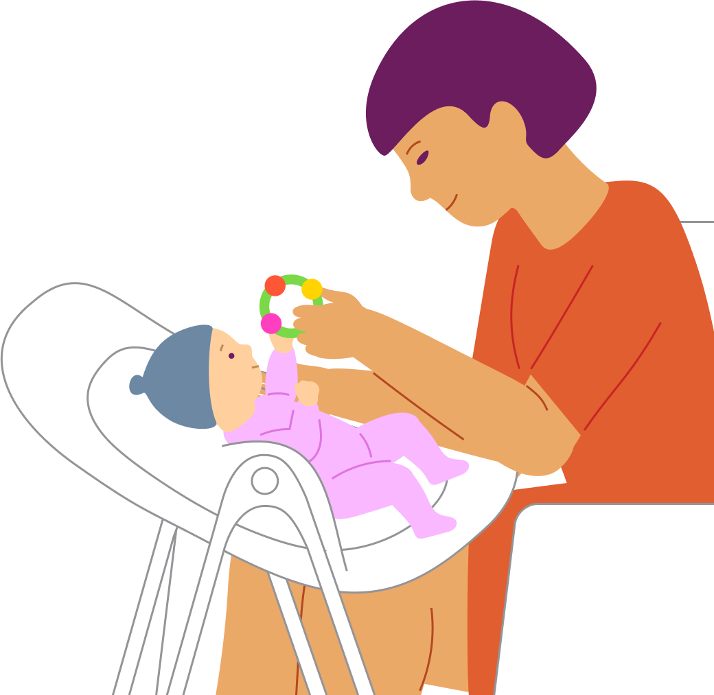 Reaching for the toy, step 4
