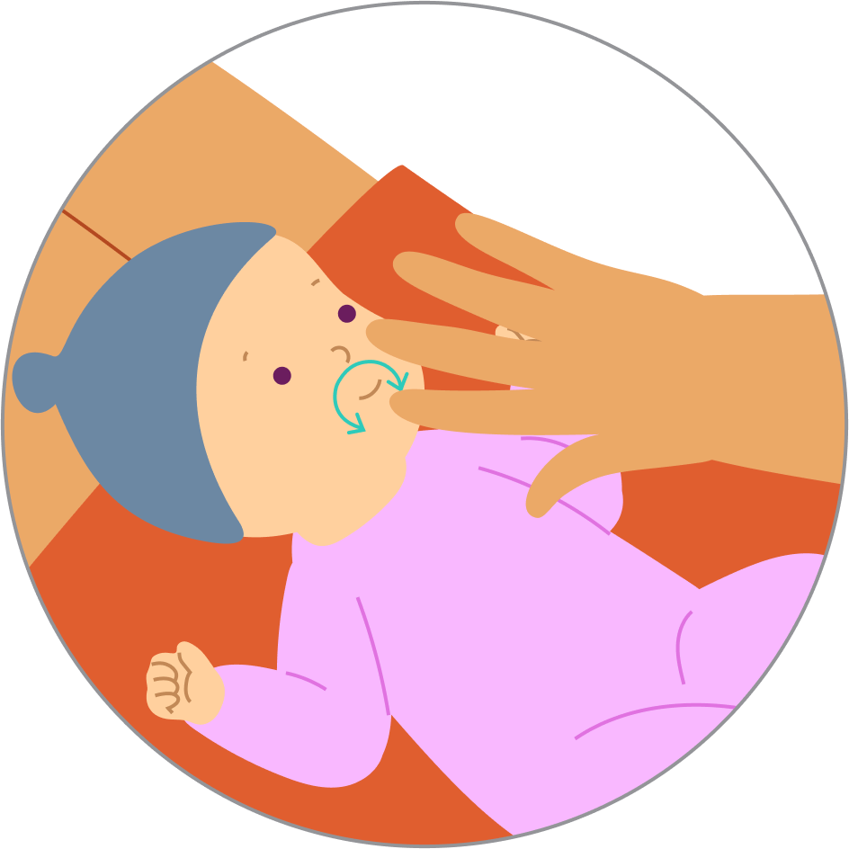 Mouth muscle massage, step 2