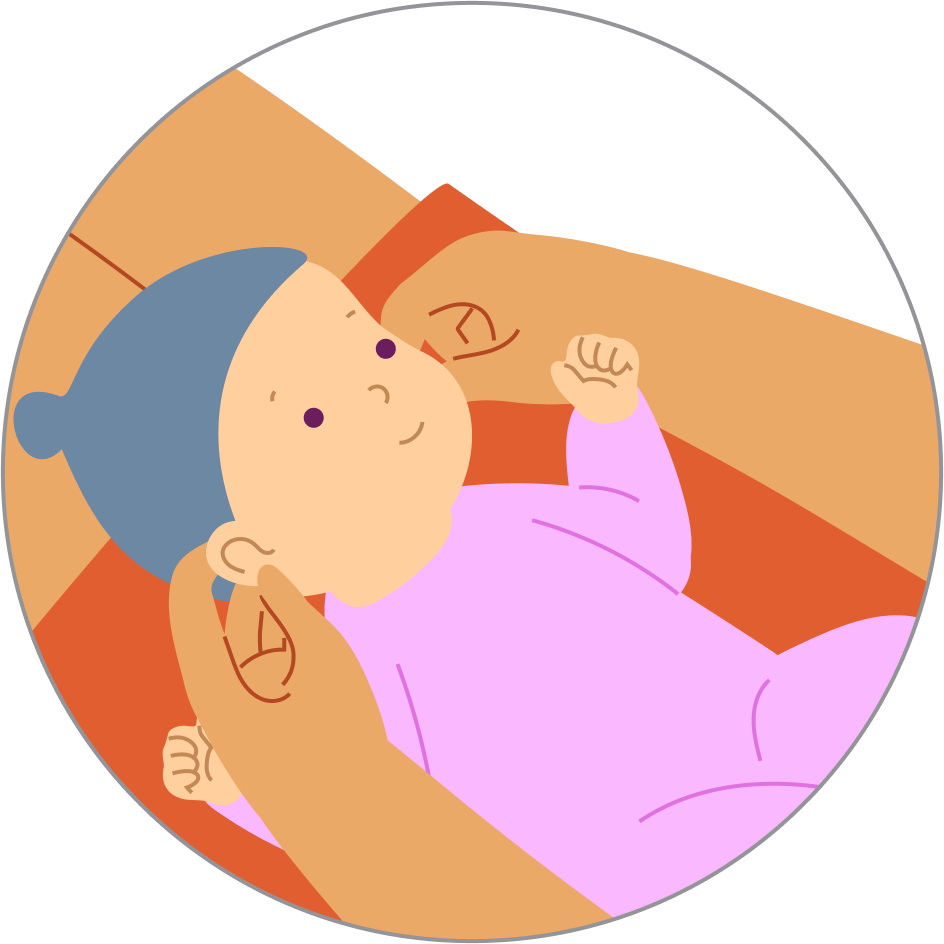 Tactile play with baby’s face, step 3