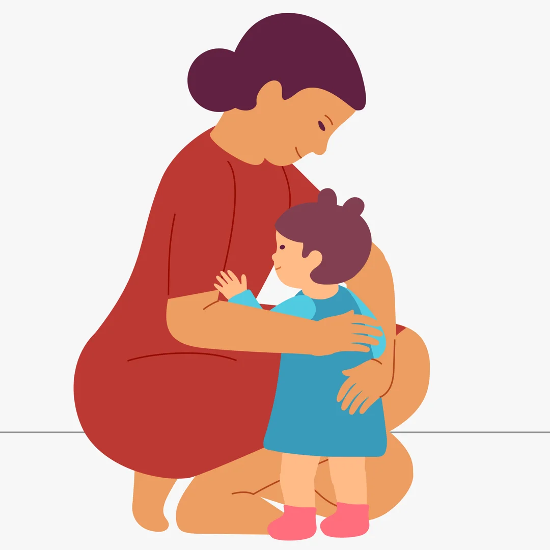Illustration for “Show What We Did”, step 5: Change the order of actions and sing verses about what your child does in the morning.