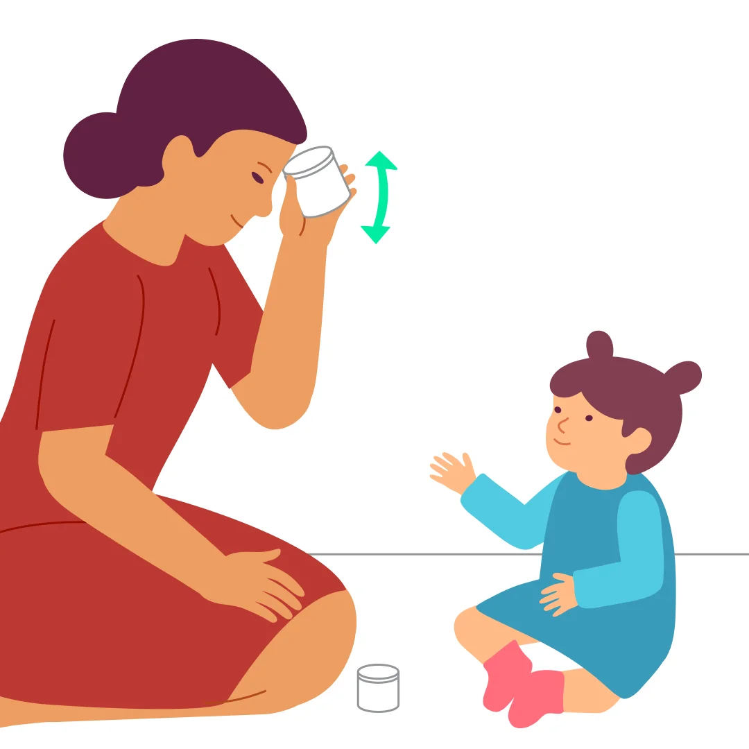 Illustration for “Jar with a surprise”, step 1: For this game you will need two jars of different sizes with lids.