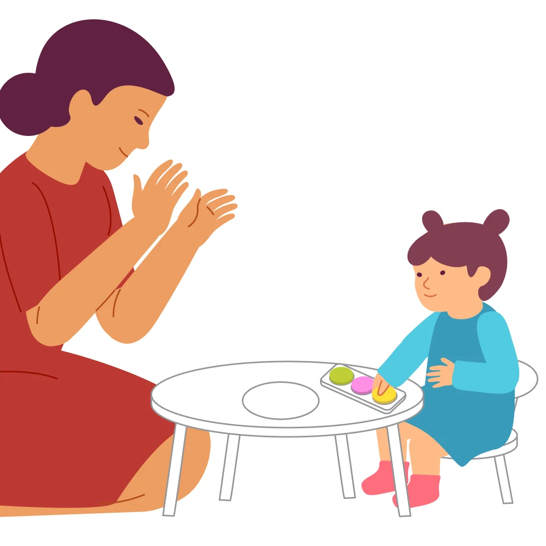 Illustration for “Round Shapes”, step 4: Ask your child to close the next window.