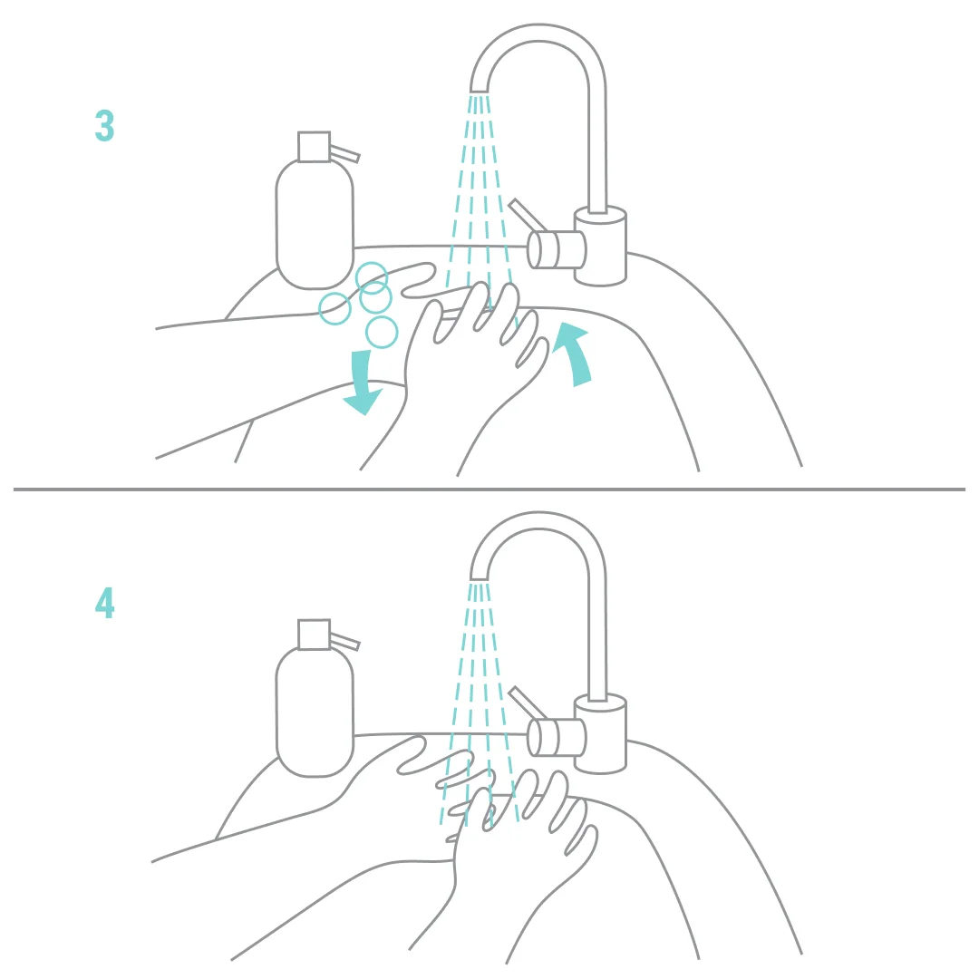 Illustration for “Washy-Washy Adventure”, step 2: Go into the bathroom with your child.
