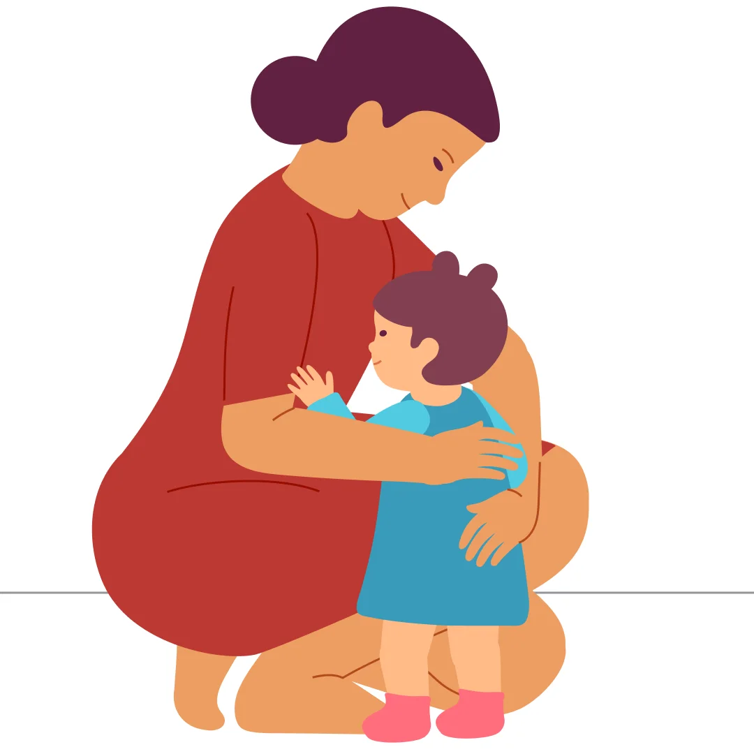 Illustration for “Show What We Did”, step 5: Change the order of actions and sing verses about what your child does during the day.
