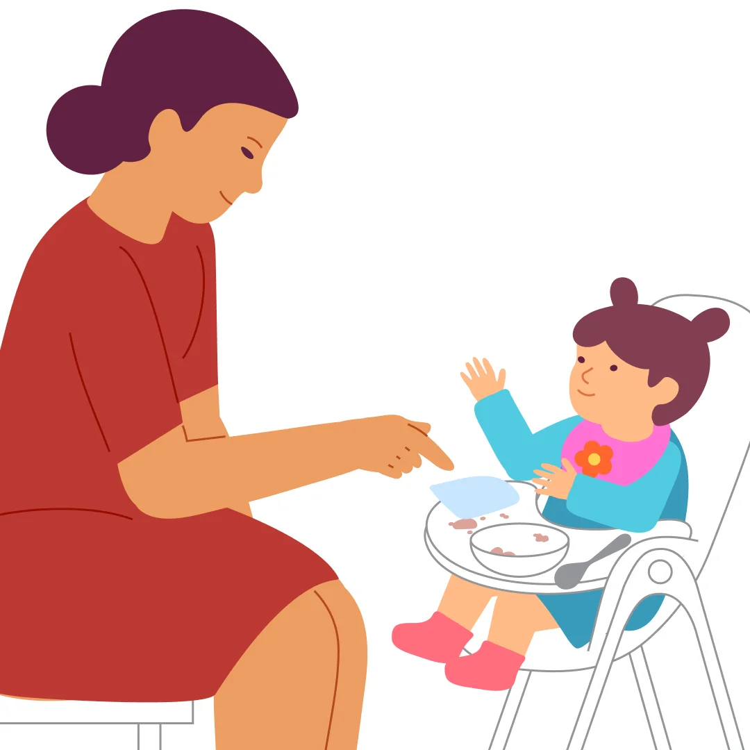 Illustration for “Help Clear the Table”, step 1: After the meal, don’t rush to clear the dishes.
