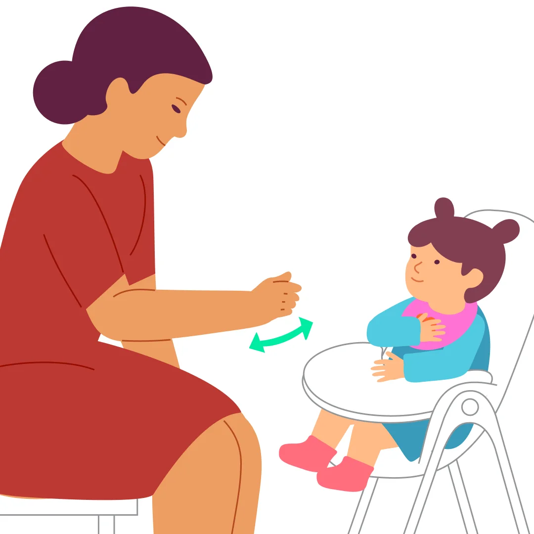Illustration for “Help Clear the Table”, step 4: Ask the child to show what they did.