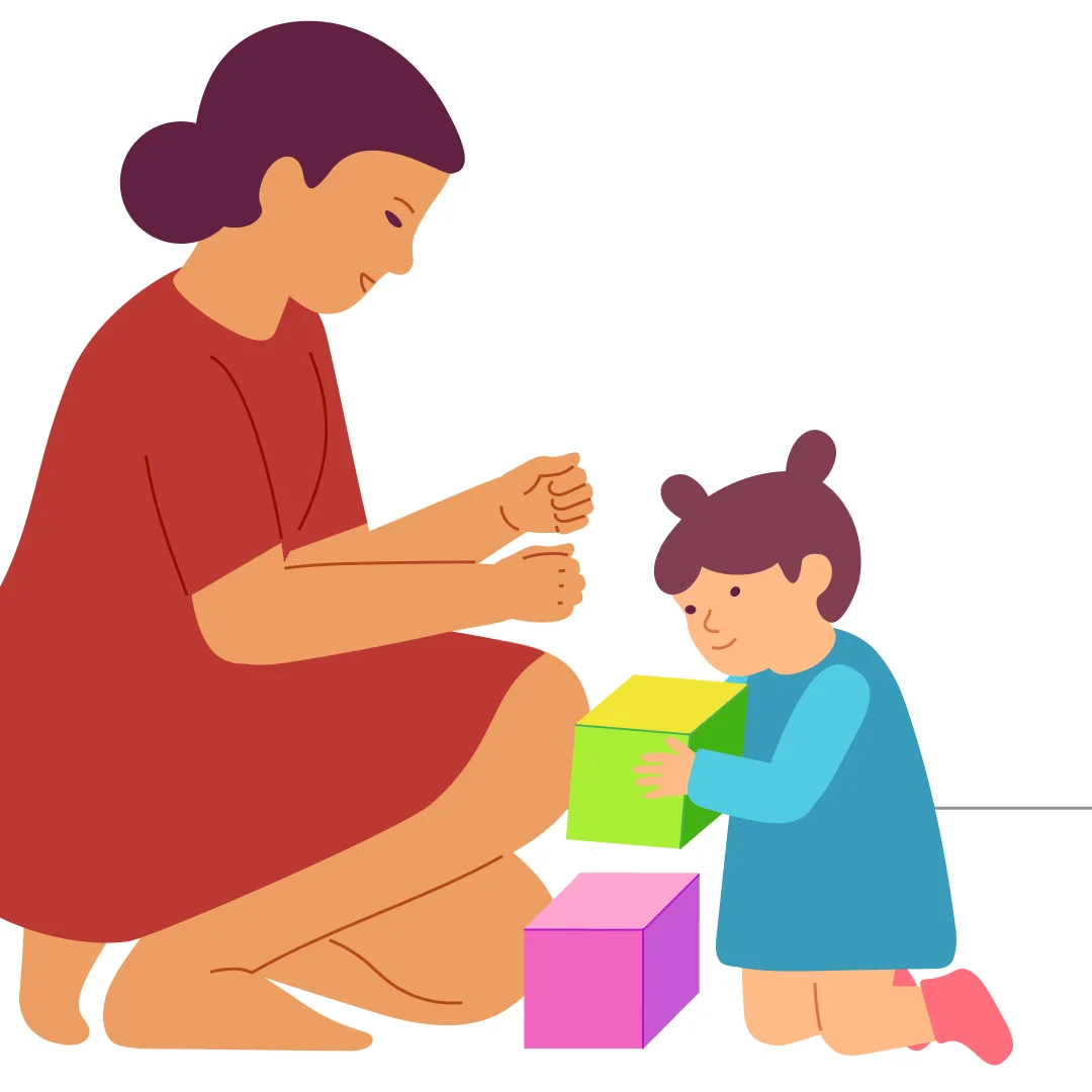 Illustration for “Build and Break”, step 3: Repeat the game.