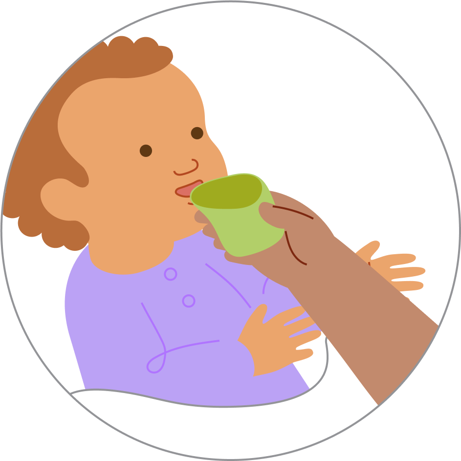 Drinking from a cup, step 3