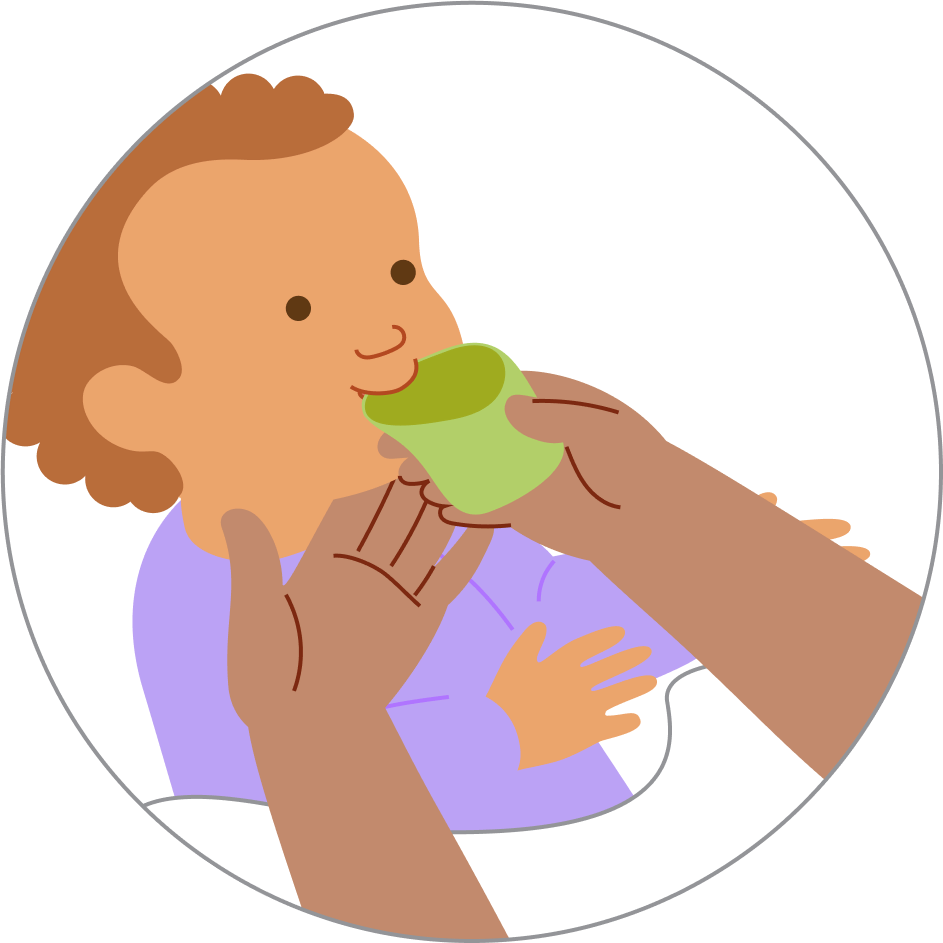 Drinking from a cup, step 4