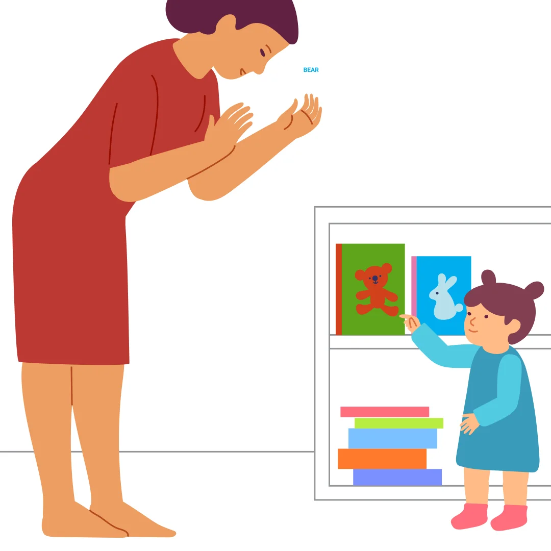 Illustration for “Tale Time”, step 1: You’ll need your child’s favorite book (with pictures) that you’ve read and looked at together so they know the characters.