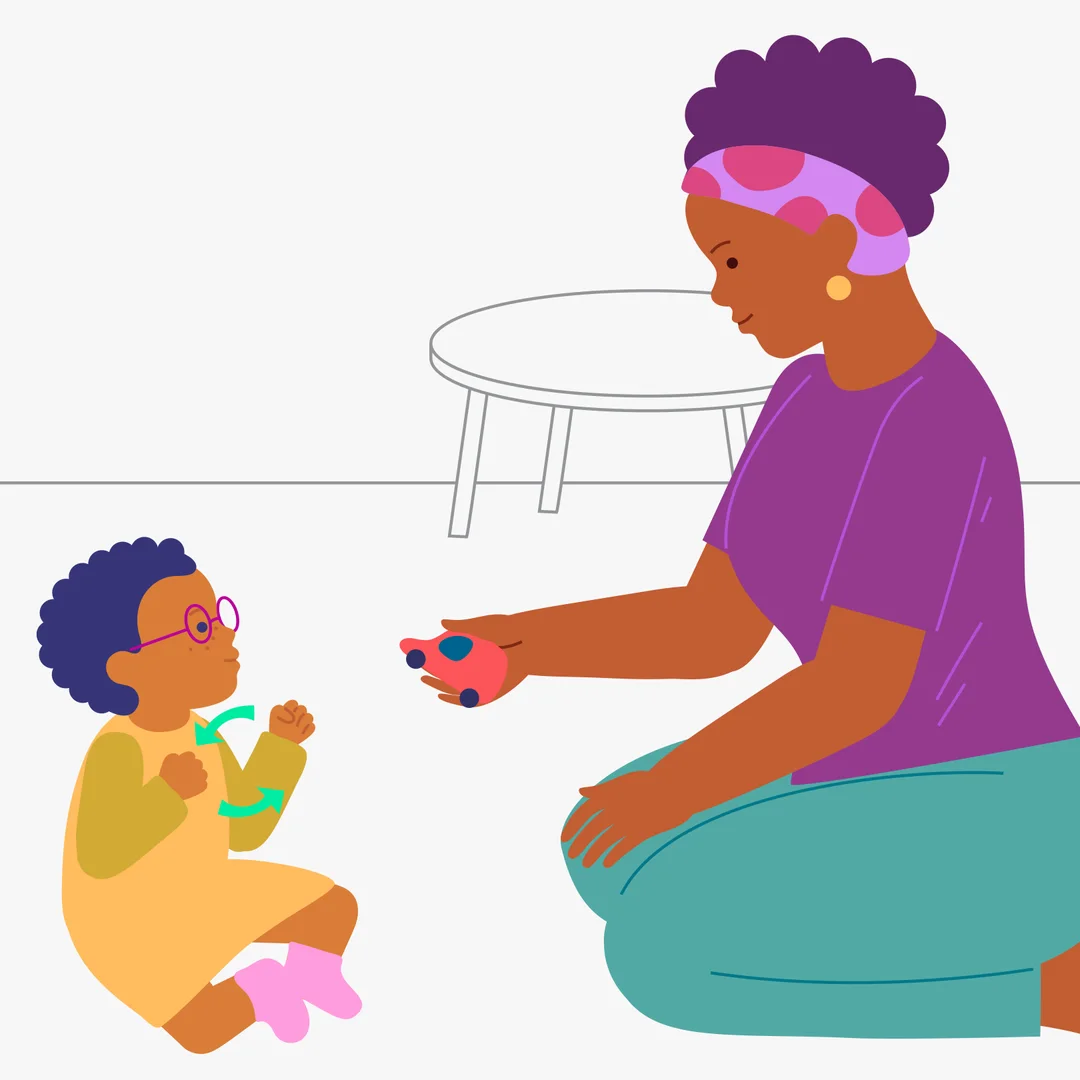 Illustration for “Home Adventures: Helping Mom!”, step 1: Choose a toy car or another toy that your child likes.
