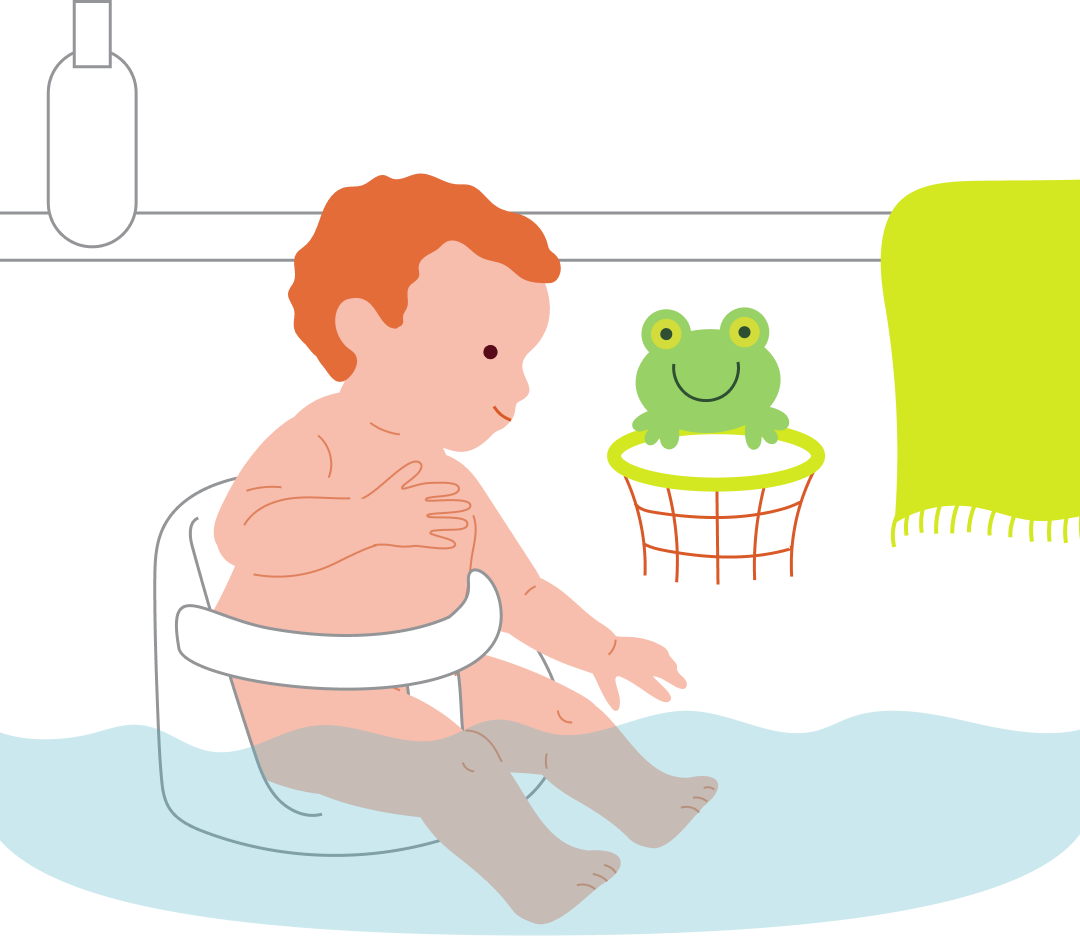 Playing with toys during bathtime, step 3