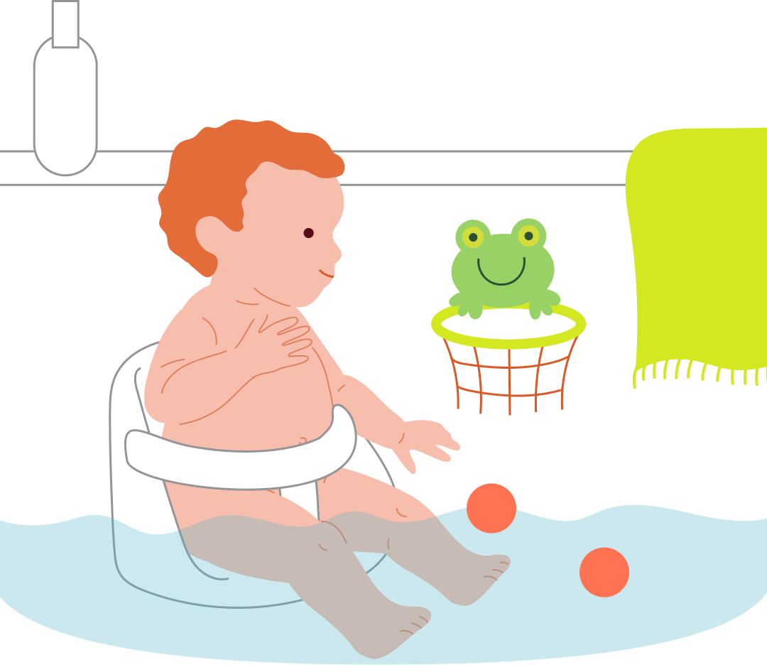 Playing with toys during bathtime, step 4