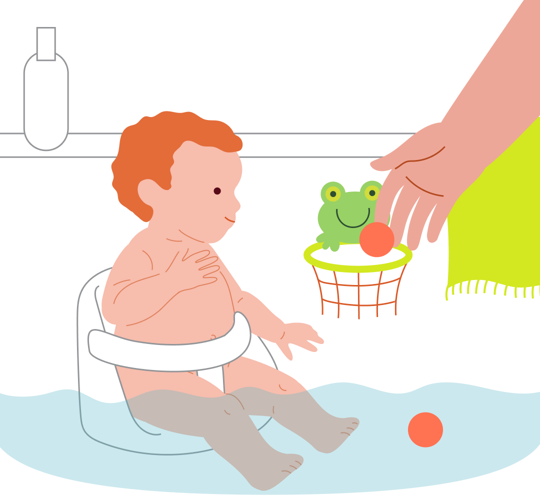 Playing with toys during bathtime, step 5