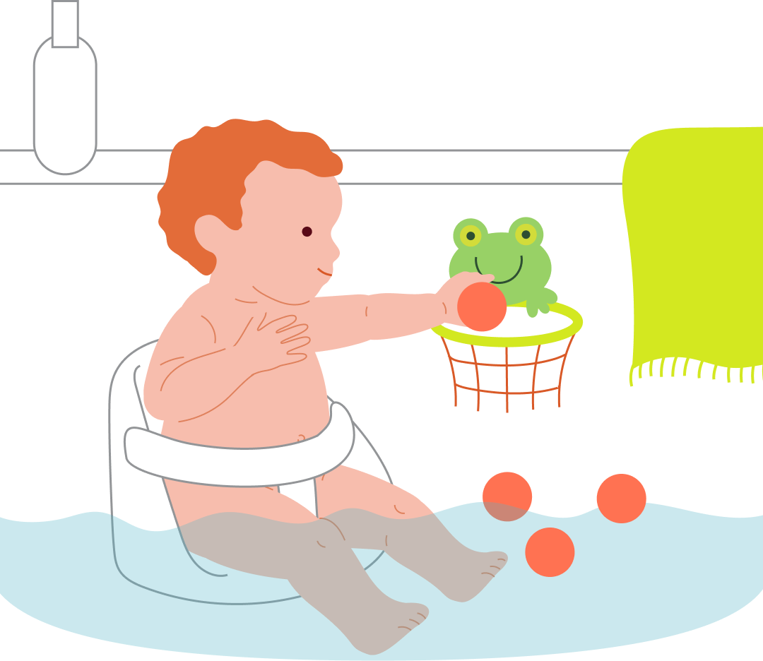 Playing with toys during bathtime, step 7