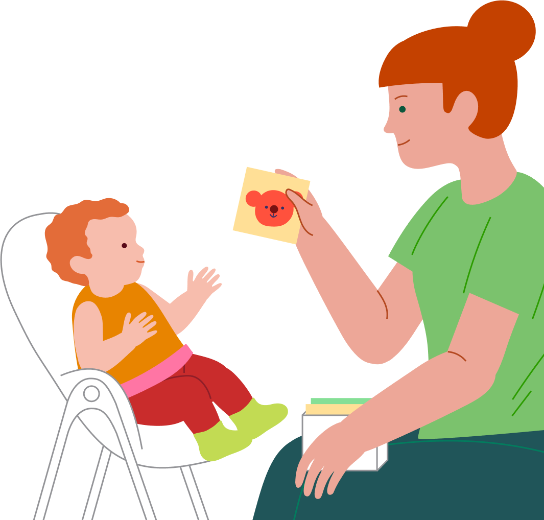 Understanding words: choosing between two items, step 1