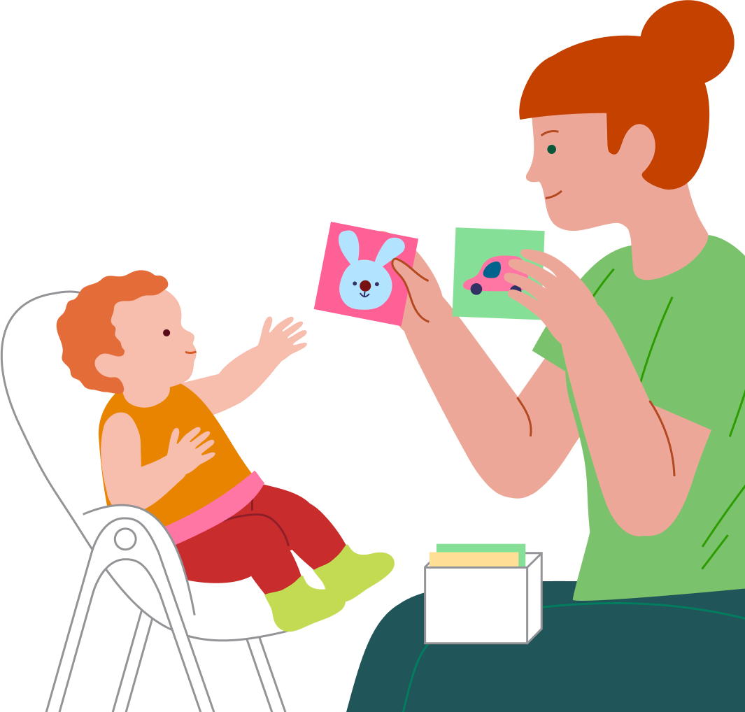 Understanding words: choosing between two items, step 2