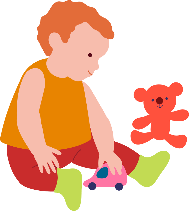 Grab the toy!” (standing up), step 5