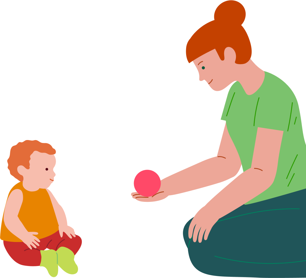 Playing with a ball, step 1