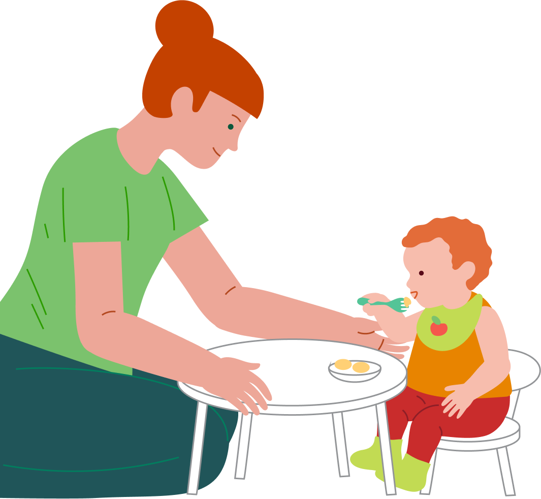 Eating with a fork, step 4