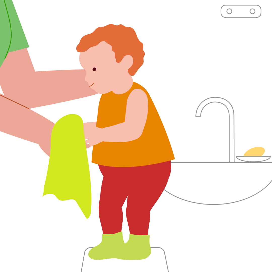 Washing up, step 7