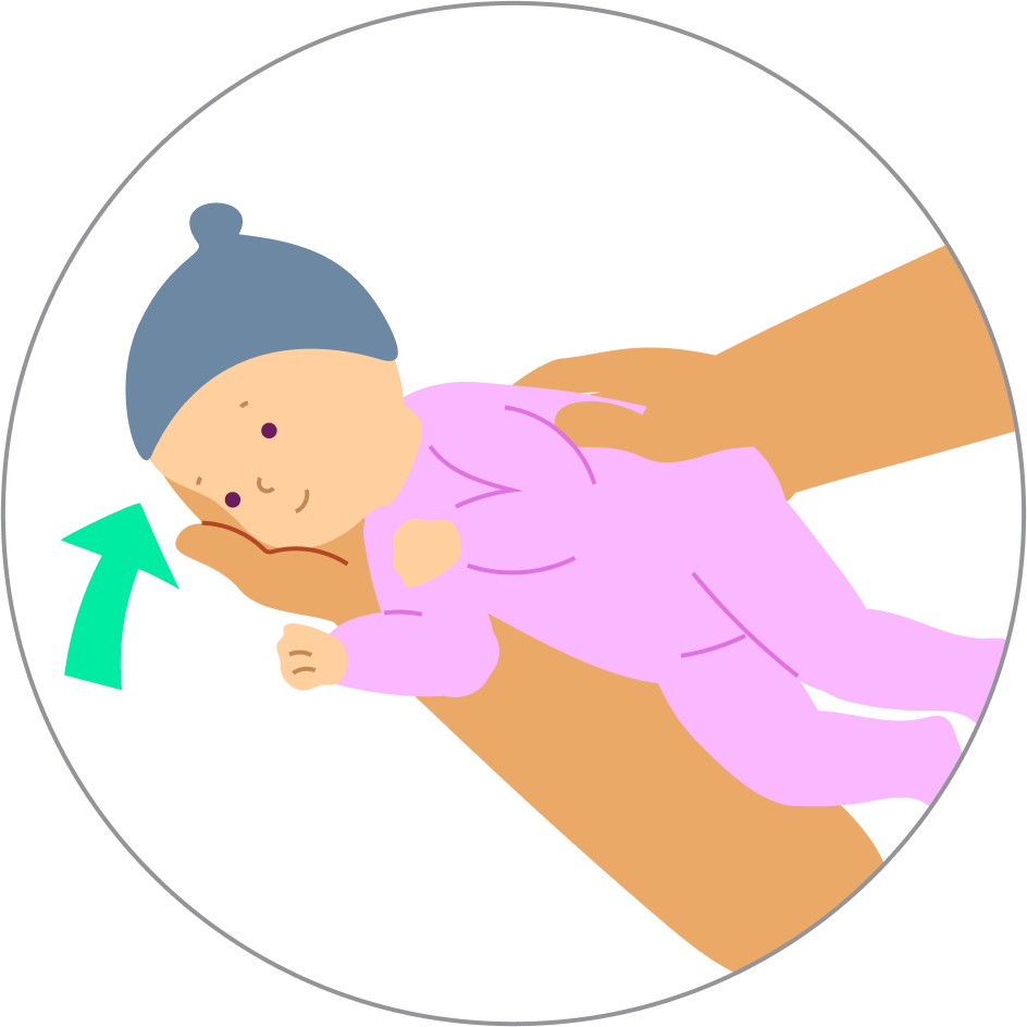 Lifting baby out of the crib, step 3
