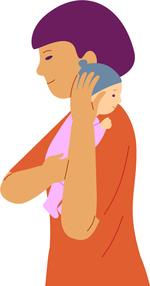 Lifting baby out of the crib, step 3, illustration 2