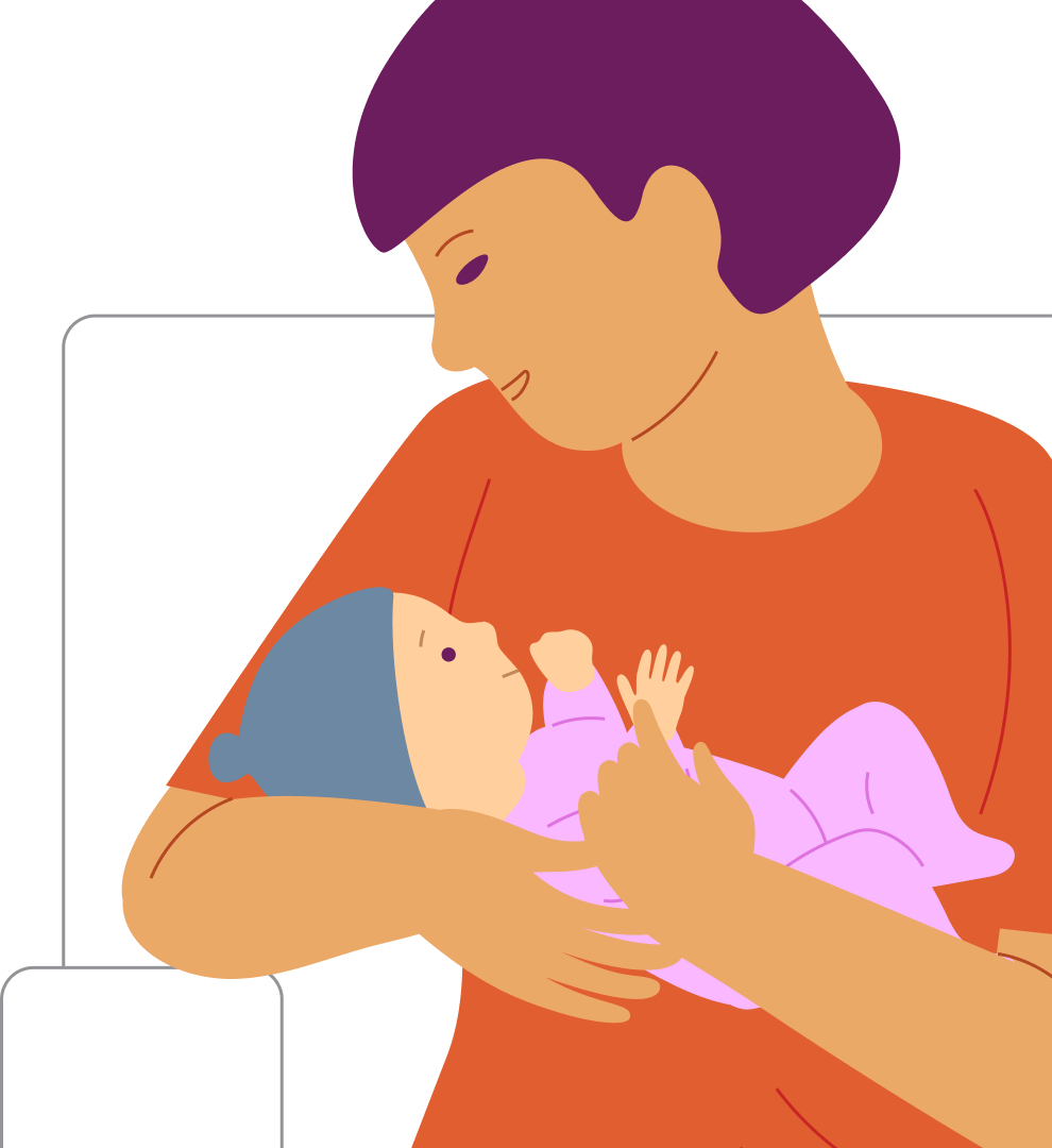 Helping baby suck better with a palm massage, step 3