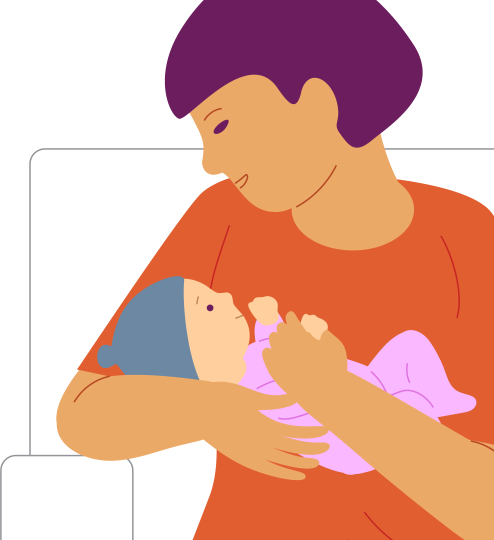 Helping baby suck better with a palm massage, step 4