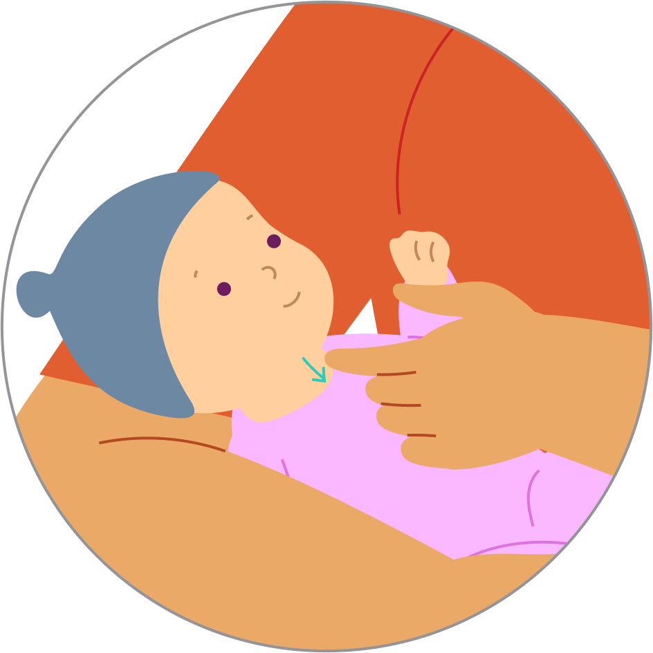 Massage before feeding, step 4